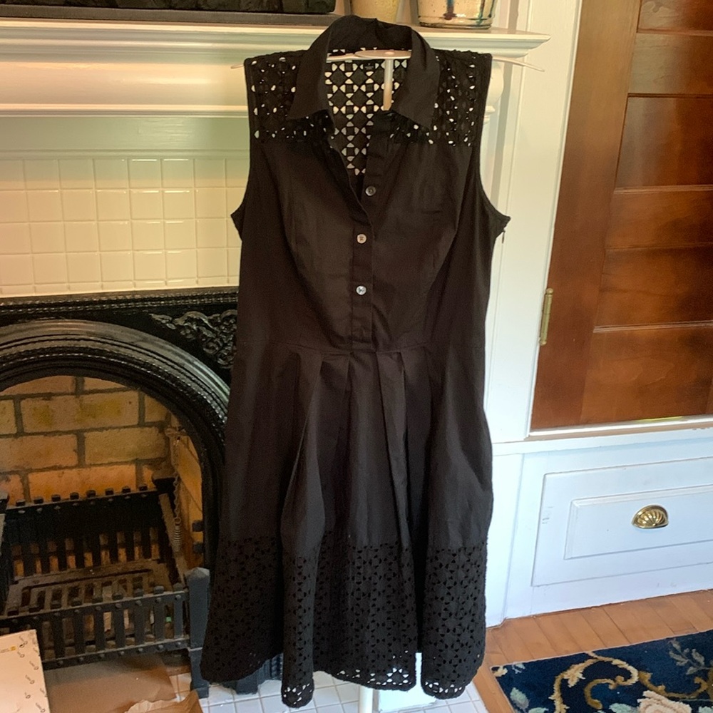 Ann Taylor eyelet lace bordered sleeveless dress. Worn 2x.β Retail 149